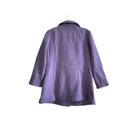 NWT Talbots Lilac Purple NATALIA MOTO  Italian Wool Blend Front Zip Jacket 14P - Picture 4 of 10